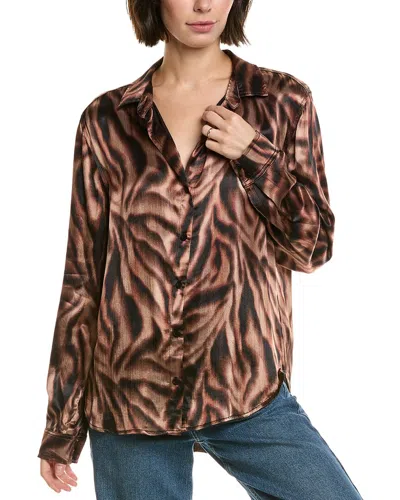 BELLA DAHL TEXTURED SATIN SHIRT