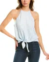 Bella Dahl Womens Tie Front Animal Print Halter Top