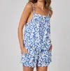 Bella Dahl Printed Tie Shoulder Tank Top