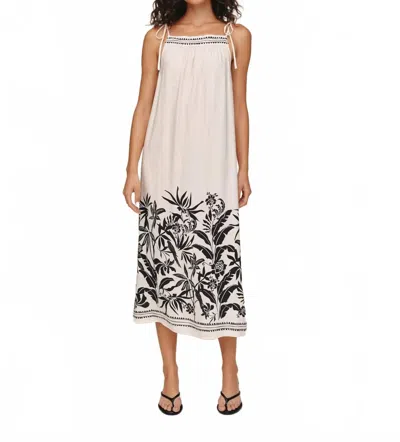 Bella Dahl Tie Strap Dress In Botanic Border Print In Multi