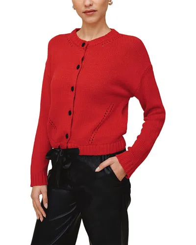 Bella Dahl Tie Waist Cardigan In Red