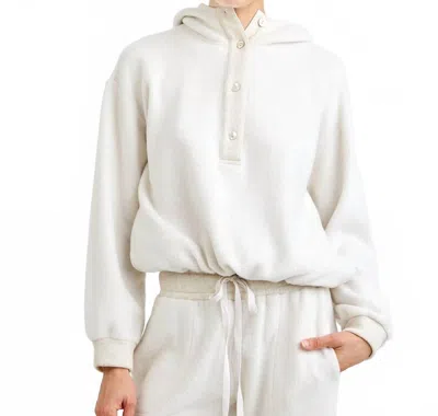 Bella Dahl Tie Waist Hoodie In Oatmeal In White