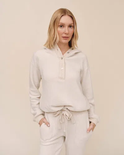 Bella Dahl Tie Waist Hoodie In Oatmeal In White
