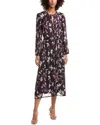Bella Dahl Tie Waist Midi Dress In Purple