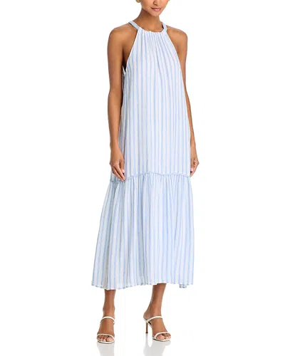 BELLA DAHL TIERED CONTRAST MAXI DRESS