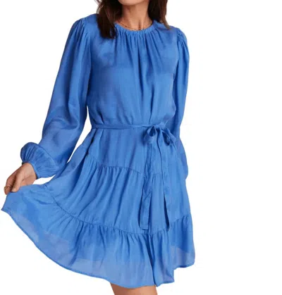 Bella Dahl Tiered Mini Dress In Pacific Sea In Multi