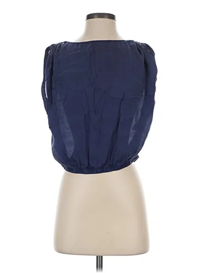 Pre-owned Bella Dahl Tube Top Blue Strapless Neckline Tops