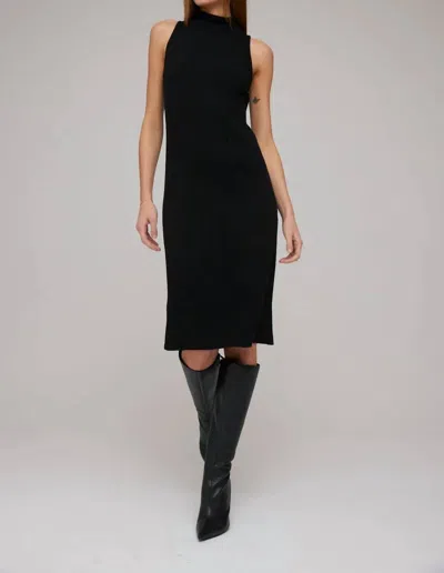 Bella Dahl Turtleneck Sleeveless Dress In Black