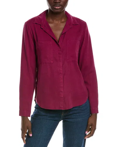 Bella Dahl Two Pkt Classic Button Down In Pink