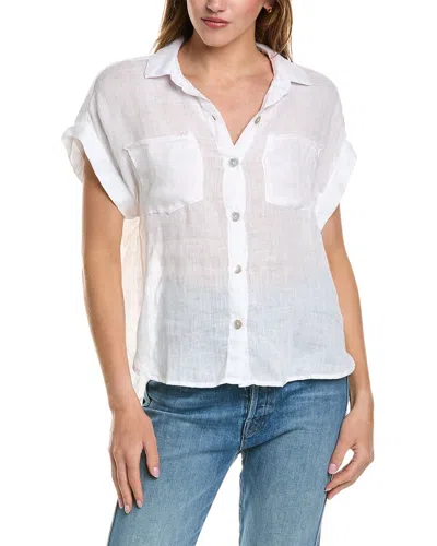 Bella Dahl Two Pocket Linen Shirt In White