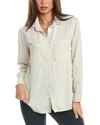 Bella Dahl Split Back Button-up Shirt In Grey