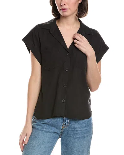 Bella Dahl Two Pocket Shirt In Black