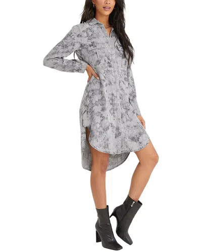 Bella Dahl Two Pocket Shirt Dress In Gray