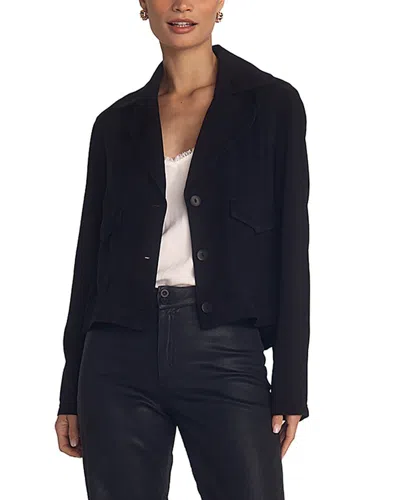 Bella Dahl Utility Crop Trench Jacket In Black