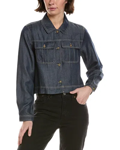 Bella Dahl Utility Jacket In Blue