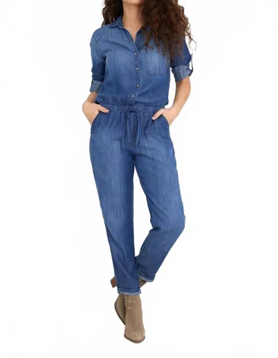 Bella Dahl Utility Jumpsuit In Dark Ombre Wash