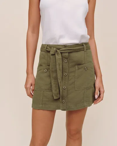 Bella Dahl Utility Pocket Mini Skirt In Green
