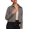 Bella Dahl Utility Pocket Zip Jacket In Houndstooth In Multi