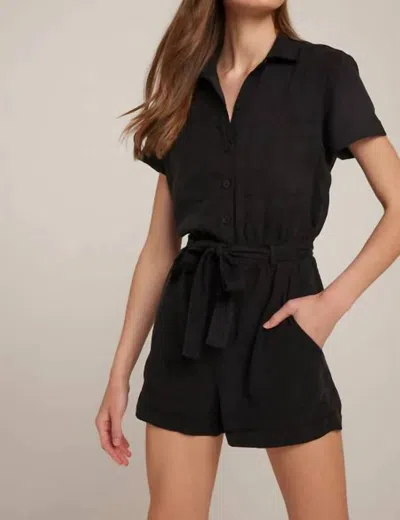 Bella Dahl Utility Romper In Vintage Black