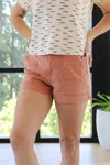 BELLA DAHL UTILITY TAB TROUSER SHORT IN SEDONA SUN