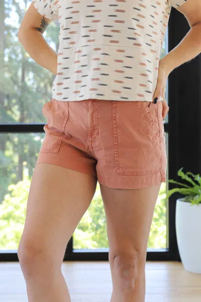 Bella Dahl Utility Tab Trouser Short In Sedona Sun In Multi