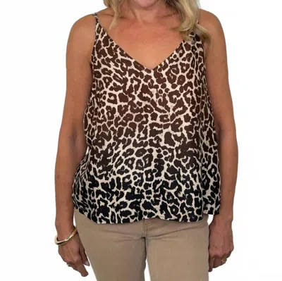 Bella Dahl V-neck Camisole Top In Ombre Leopard Print In Multi