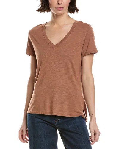 Bella Dahl V-neck Shirt In Brown