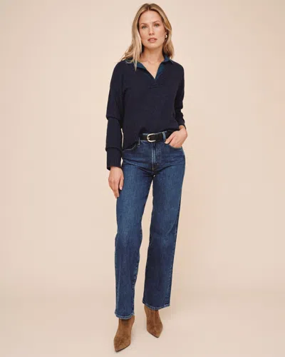 Bella Dahl V Neck Sweater In Blue