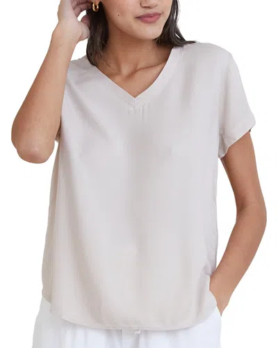 Bella Dahl V-neck T-shirt In White