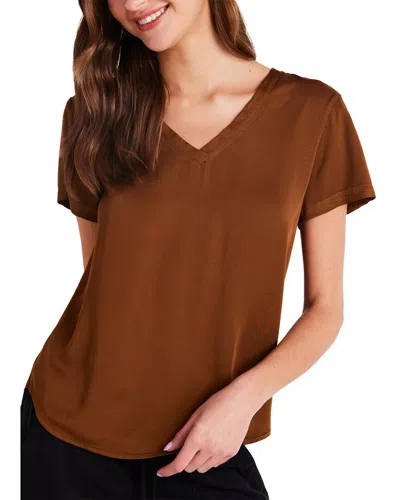 Bella Dahl V-neck T-shirt In Brown