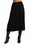 Bella Dahl Variegated Pleat Midi Skirt In Black In Black