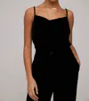 Bella Dahl Velvet Cowl Neck Camisole In Black