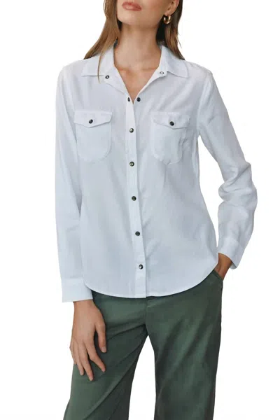 Bella Dahl Western Long Sleeves Shirt In White