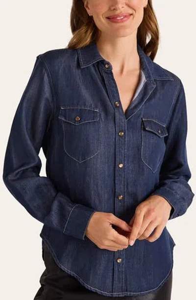 Bella Dahl Western Shirt In Dark Denim