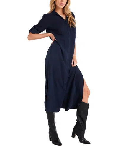Bella Dahl Western Yoke Duster Dress In Burgundy
