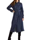 Bella Dahl Western Yoke Midi Dress In Endless Sea In Blue