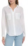 Bella Dahl White Double Pocket Blouse In White