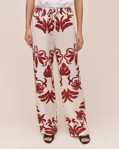 Bella Dahl Wide Leg Beach Pant In White