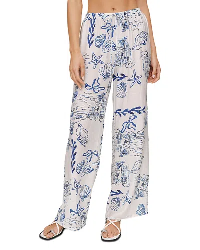 Bella Dahl Wide Leg Beach Pants In Multi