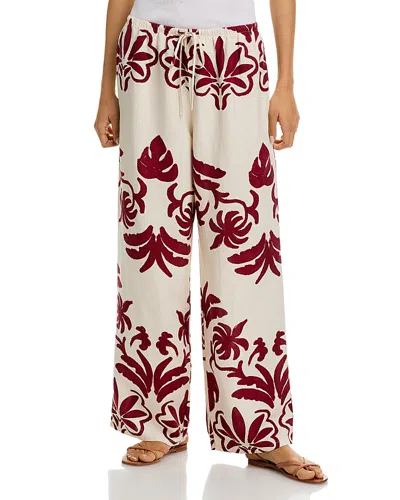 Bella Dahl Wide Leg Beach Pants In Multi
