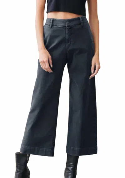 Bella Dahl Wide Leg Crop Pant In Blue