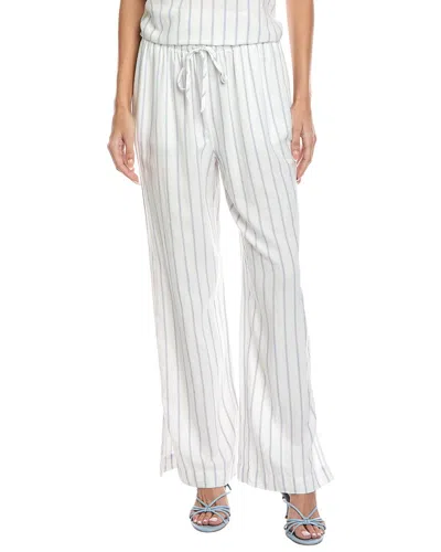 Bella Dahl Wide Leg Drawcord Linen-blend Pant In White