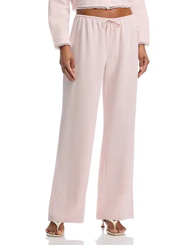 Bella Dahl Wide Leg Drawstring Pants In Pink