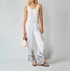 Bella Dahl Drawcord Wide Leg Linen Pants In White