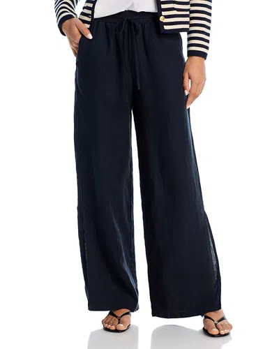 Bella Dahl Wide Leg Linen Pants In Black