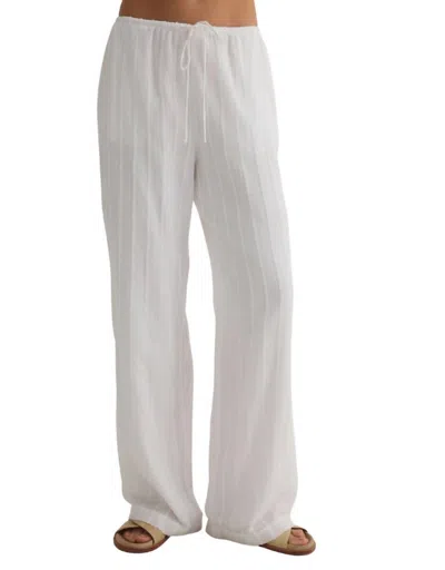 Bella Dahl Wide Leg Pant In White