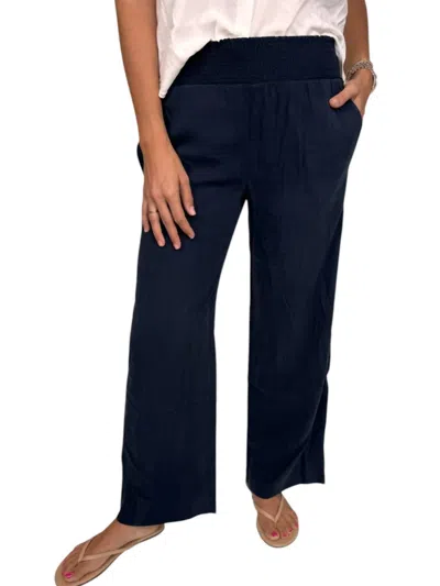 Bella Dahl Wide Leg Pants In Navy In Blue