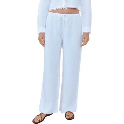 Bella Dahl Wide Leg Pants In White