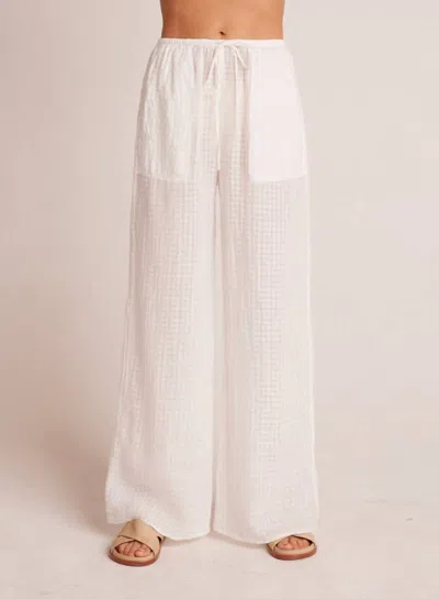 Bella Dahl Wide Leg Pocket Beach Pants In White