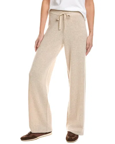 Bella Dahl Wide Leg Wool & Cashmere-blend Sweater Pant In Neutral